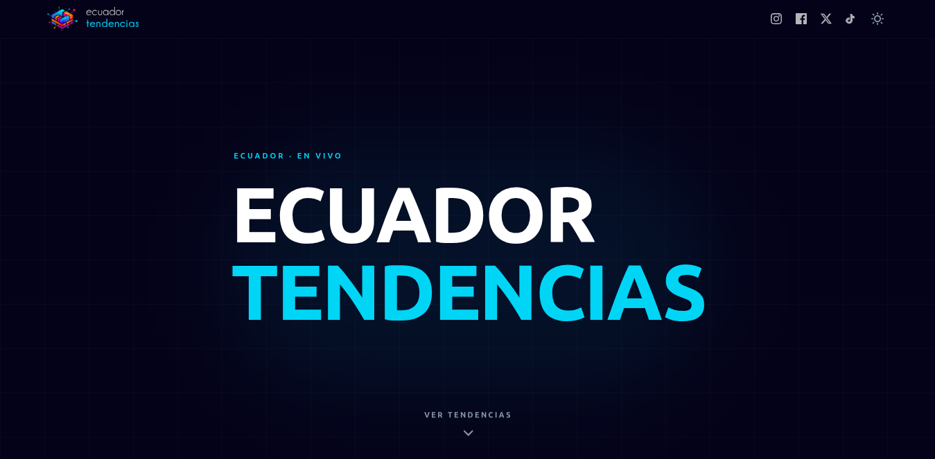 Captura de pantalla del proyecto Ecuador Tendencias